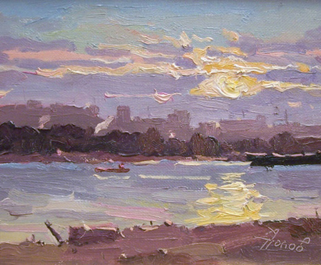 Sunrise. The Samarka River